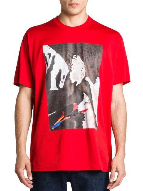 givenchy red and white shirt|Givenchy graphic t shirt.